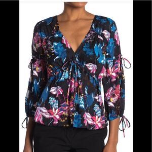 Tanya Taylor Dutch garden silk blend floral blouse size2 and 4💥NWT